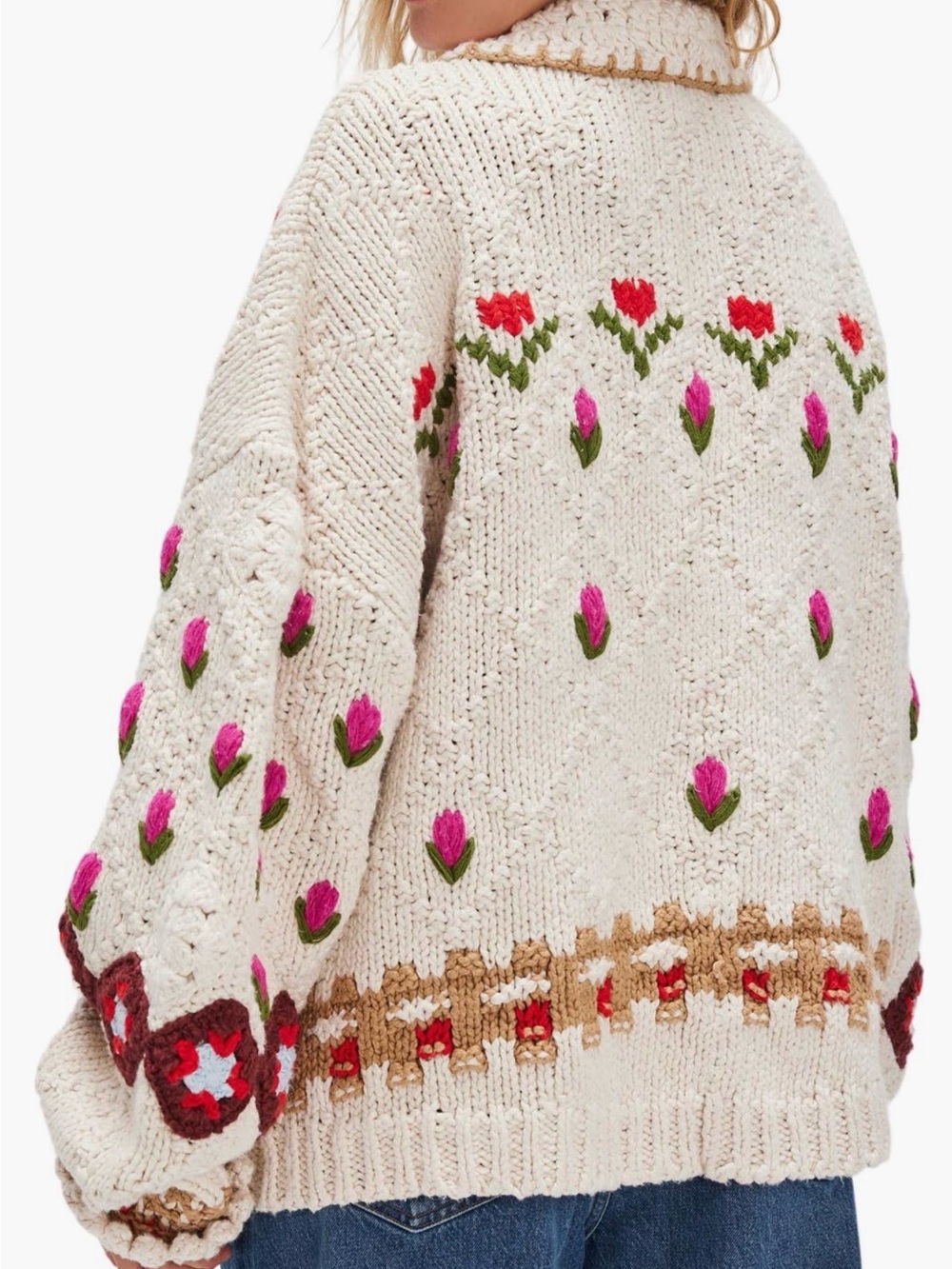 Free People Rosebud Oversize Cardigan XS - Picture 3 of 7